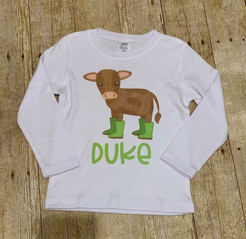 Cow Shirt Moody Shirt Rain Boots Shirt Toddler Shirt Personalized Boy Shirt Moody Cow Kids Shirt