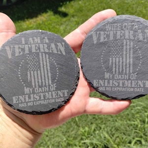 Veteran Slate Coasters