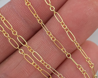 2mm Fancy Italian- 14k Gold Filled Chain Made in USA - Permanent Jewelry Chain Chains - High Quality - Permanent jewelry 1 foot