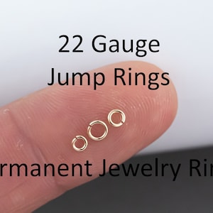 USA Gold Filled Jump Ring 22GA Open 22 Gauge GF - 14/20 Gold FIlled- USA Made Click and Lock Design- Perfect for Permanent Jewelry Jump Ring