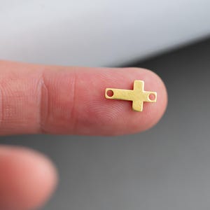 Connecteur croisé - Connecteurs permanents pour bijoux - Acier inoxydable poli à la main - Placage ionique PVD fabriqué aux États-Unis