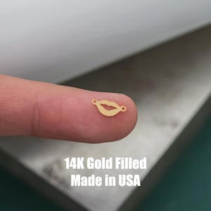 Hot Lips connector Gold filled- USA made, USA gold filled Charms Connectors