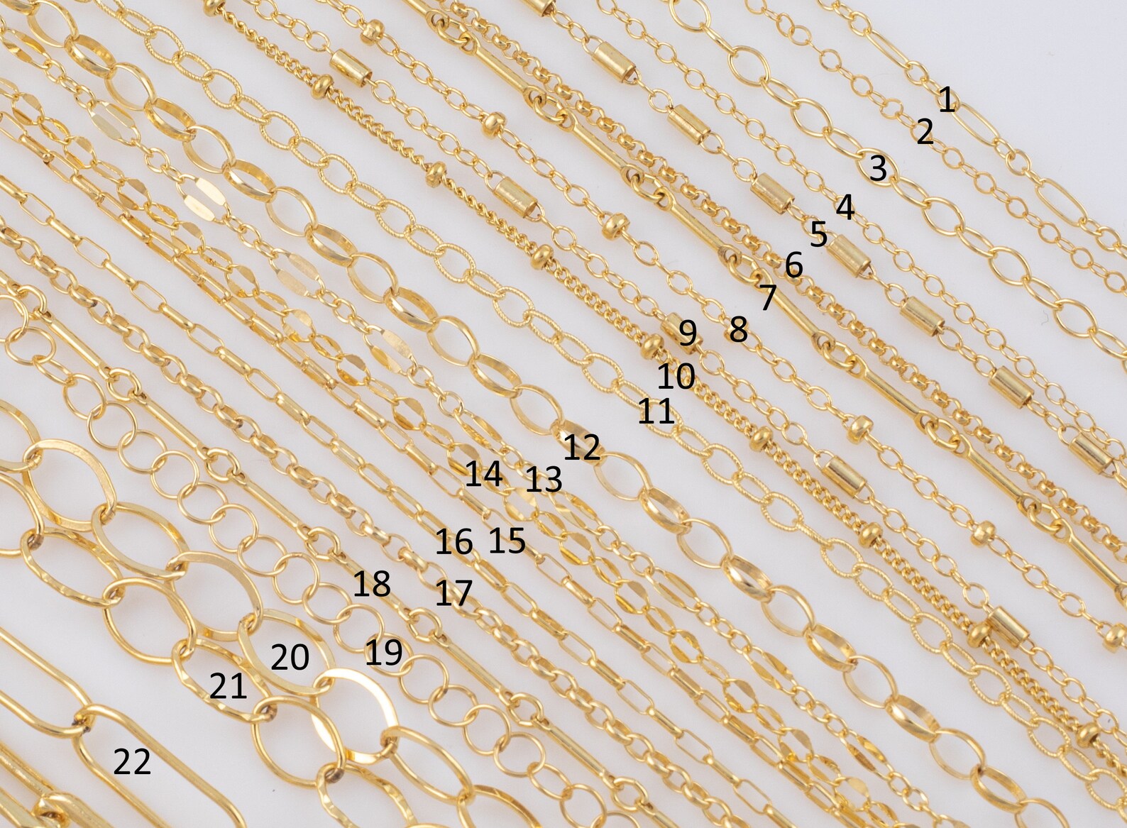 14k Gold Filled Chain Made in USA Permanent Jewelry Chain Etsy