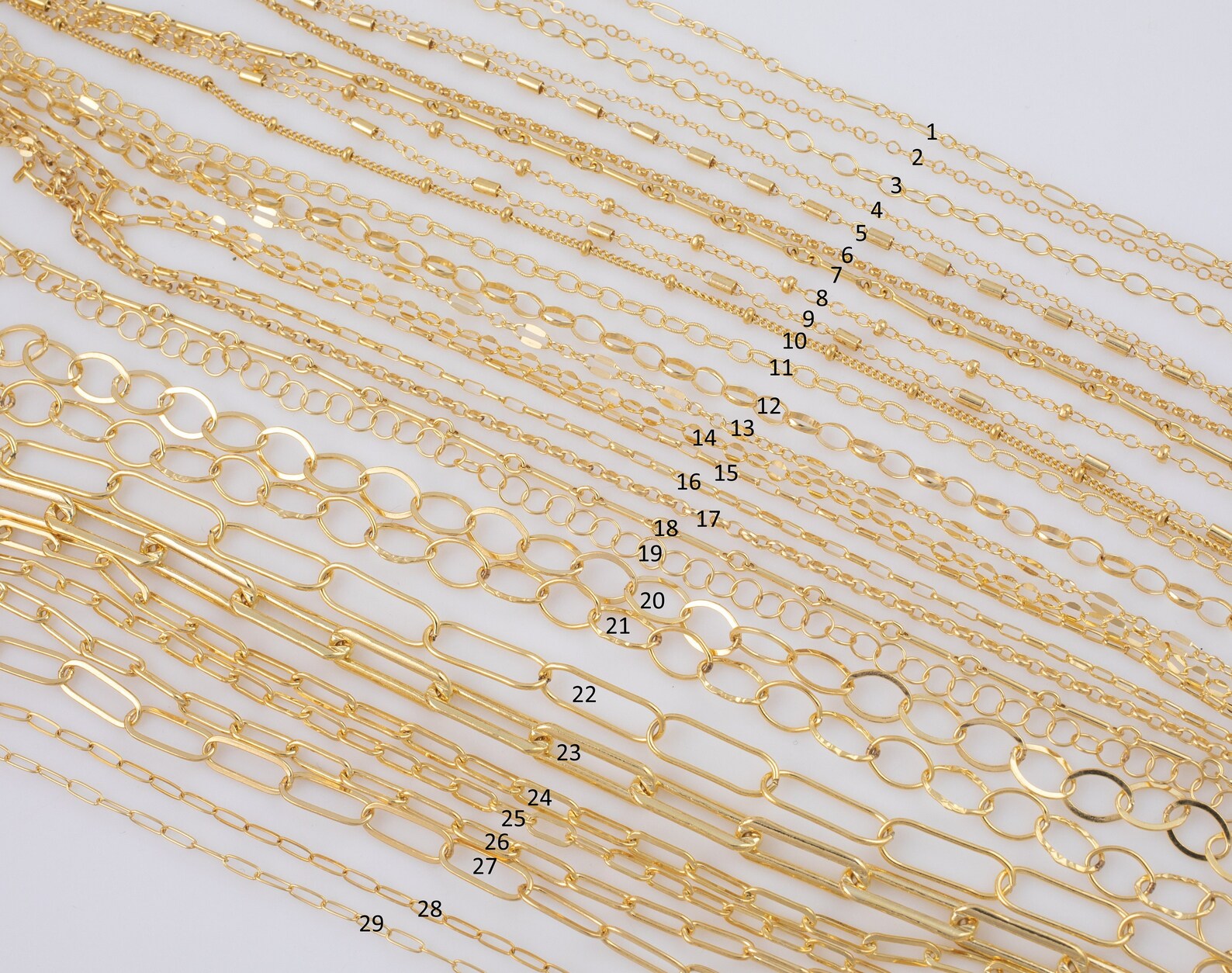 14k Gold Filled Chain Made in USA Permanent Jewelry Chain Etsy