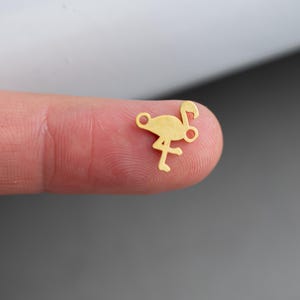 Connecteur Flamingo - Connecteurs permanents pour bijoux - Acier inoxydable poli à la main - Placage ionique PVD fabriqué aux États-Unis