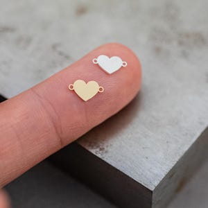Heart connector Gold filled- USA made, USA gold filled Charms Connectors