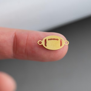 Connecteur de football - Connecteurs permanents pour bijoux - Acier inoxydable poli à la main - Placage ionique PVD fabriqué aux États-Unis