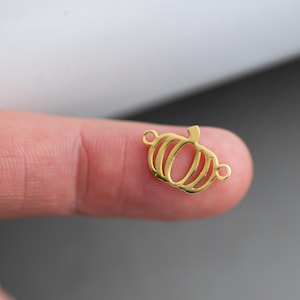 Kürbis-Verbinder- Permanent Schmuck-Verbinder- Hand polierter Edelstahl - Made in the USA PVD lonenbeschichtung