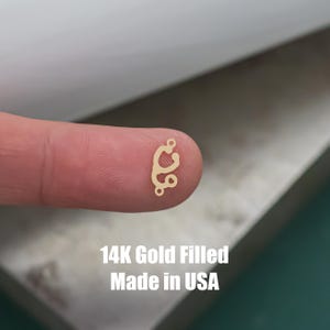 Stethoscope connector Gold filled- USA made, USA gold filled Charms Connectors