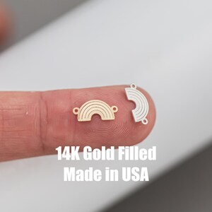 Rainbow connector Gold filled- USA made, USA gold filled Charms Connectors