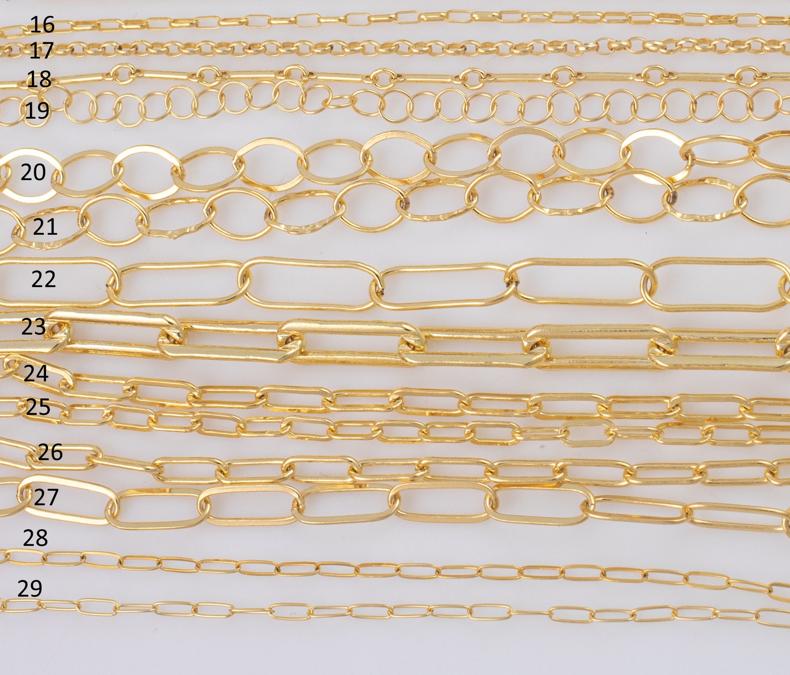 14k Gold Filled Chain Made in USA Permanent Jewelry Chain Etsy