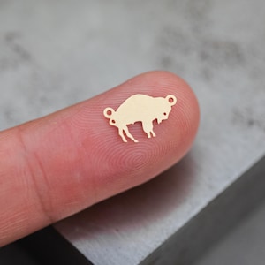 Buffalo connector Gold filled- USA made, USA gold filled Charms Connectors