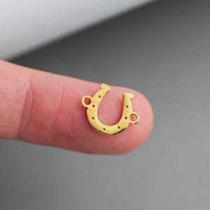 Connecteur fer à cheval - Connecteurs permanents pour bijoux - Acier inoxydable poli à la main - Placage ionique PVD fabriqué aux États-Unis