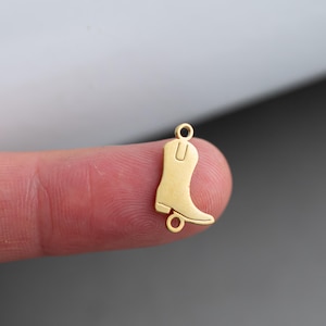 Cowboy Boots Connector- Permanent Schmuck Connectors- Hand polierter Edelstahl - Made in den USA PVD lonenbeschichtung