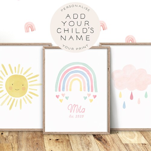 DIGITAL DOWNLOAD Customsied Baby Name Print Nursery Decor Etsy