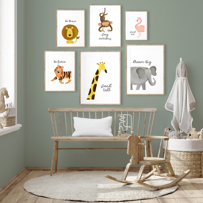 Safari Nursery Decor Animal Prints Jungle Nursery Printable Etsy