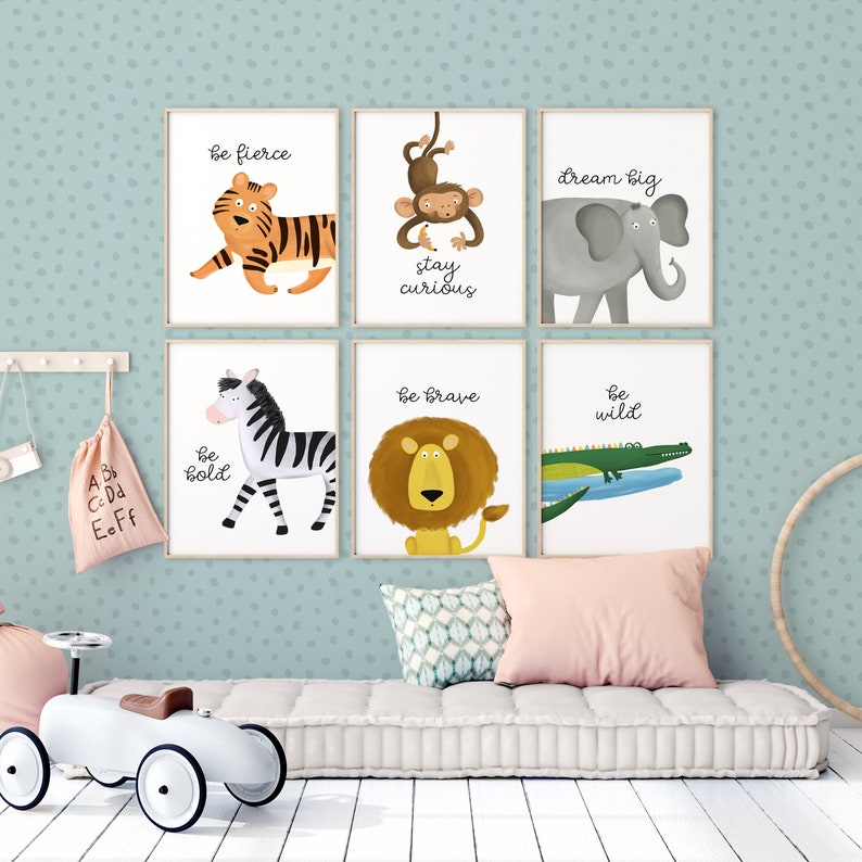 Safari Nursery Decor Animal Prints Jungle Nursery Printable Etsy