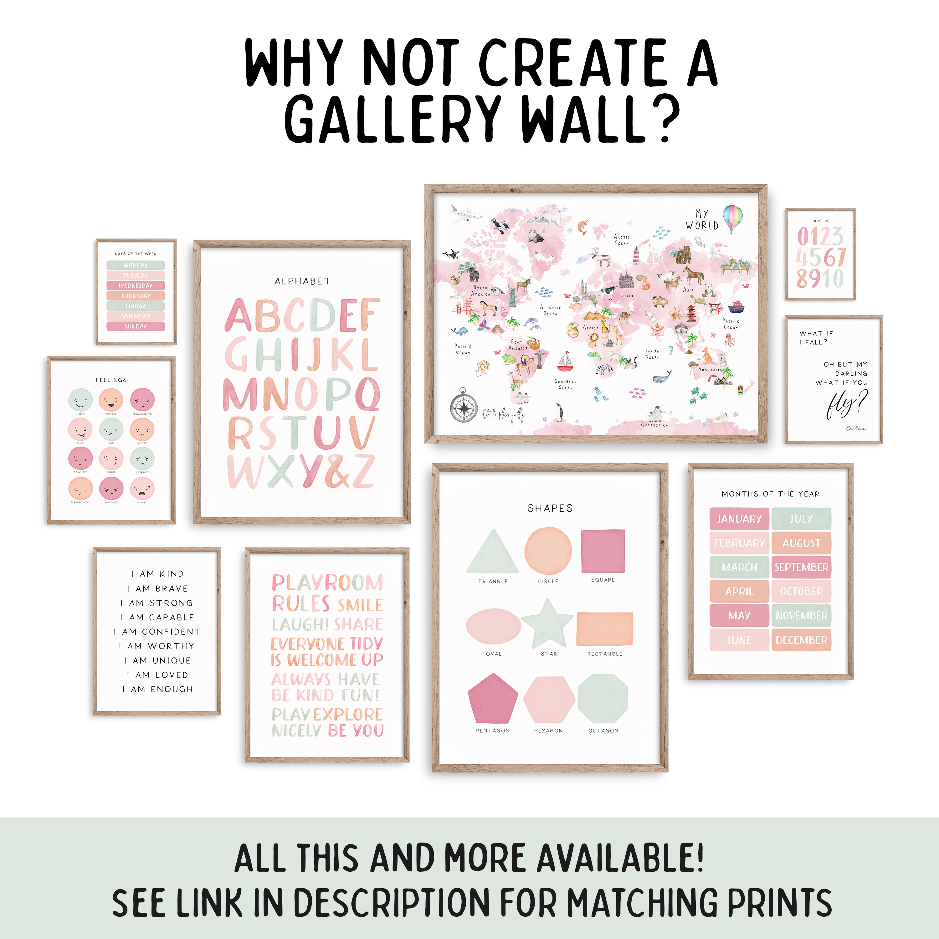 Pastel Educational Posters Preschool Classroom Poster Set Etsy