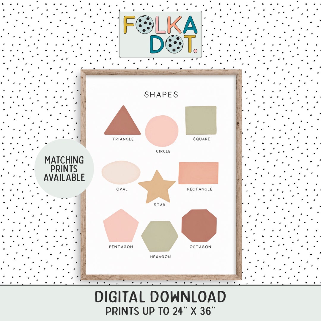 Homeschool Shapes Print Math Classroom Decor Preschool - Etsy UK