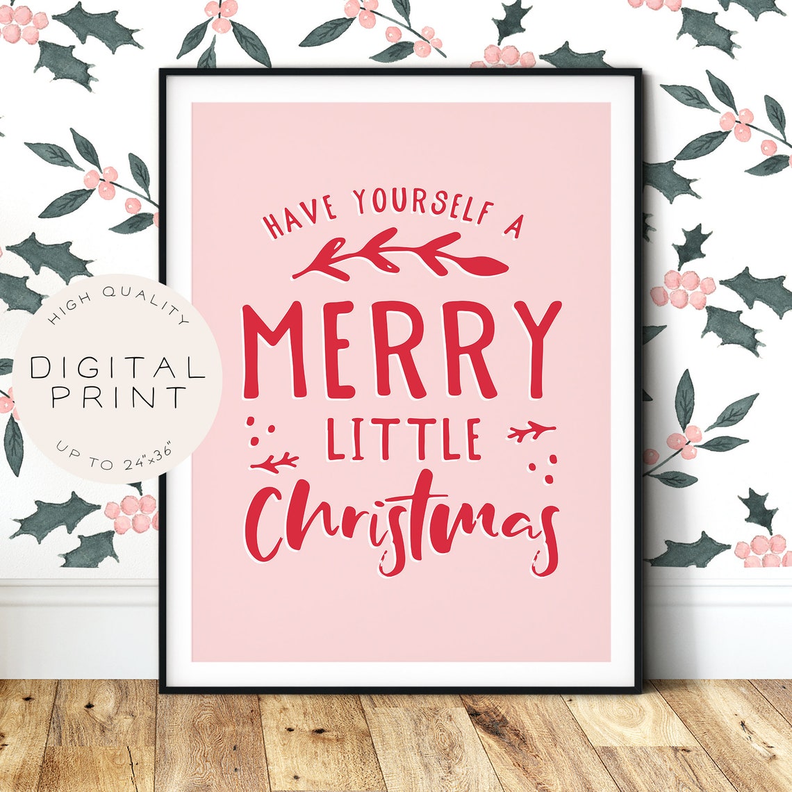 Pink Christmas Print Merry Christmas Printable Wall Art Etsy Pink Christmas Print Merry Christmas Printable Wall Art Etsy