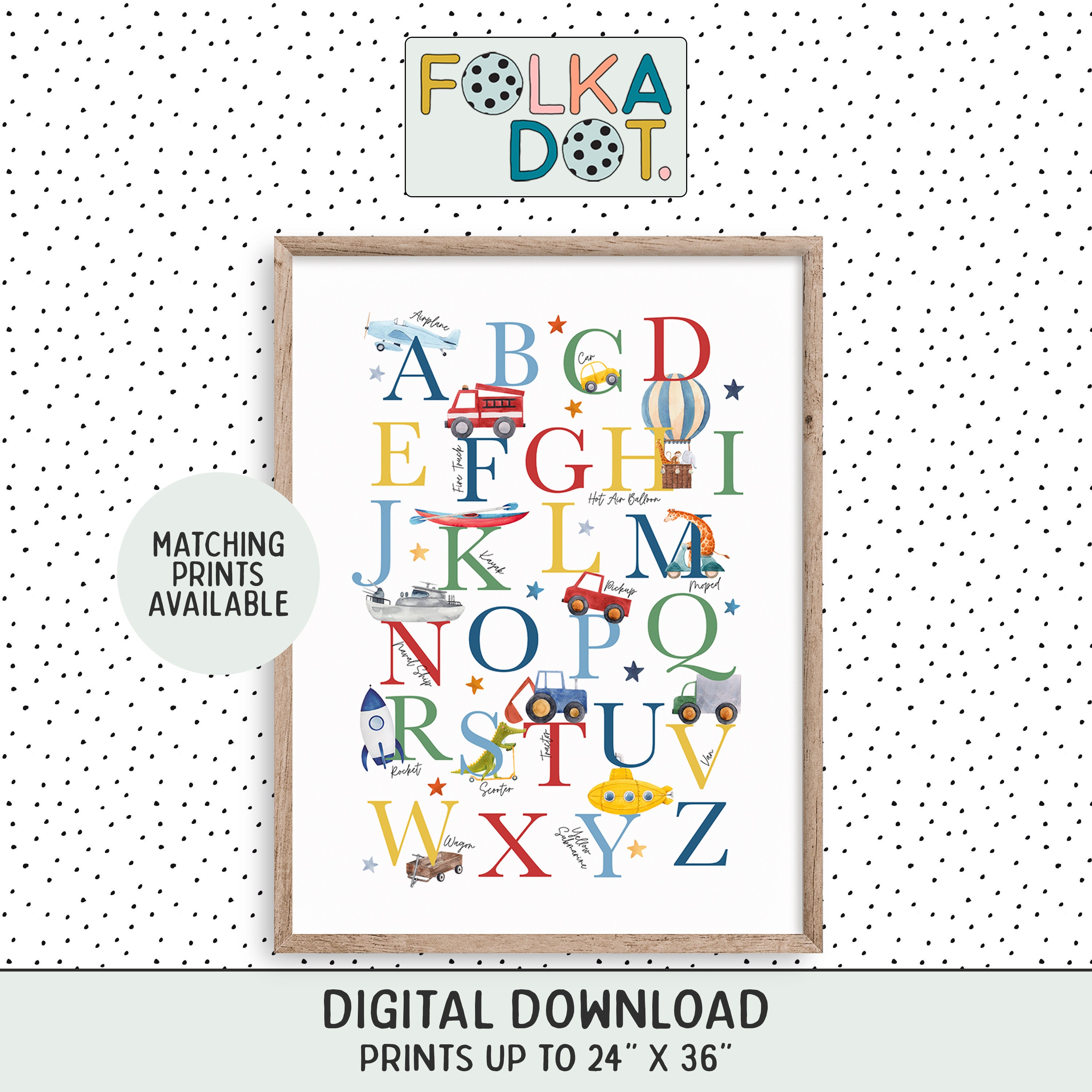 Art & Collectibles Digital Prints Prints Alphabet Print ABC Nursery ...