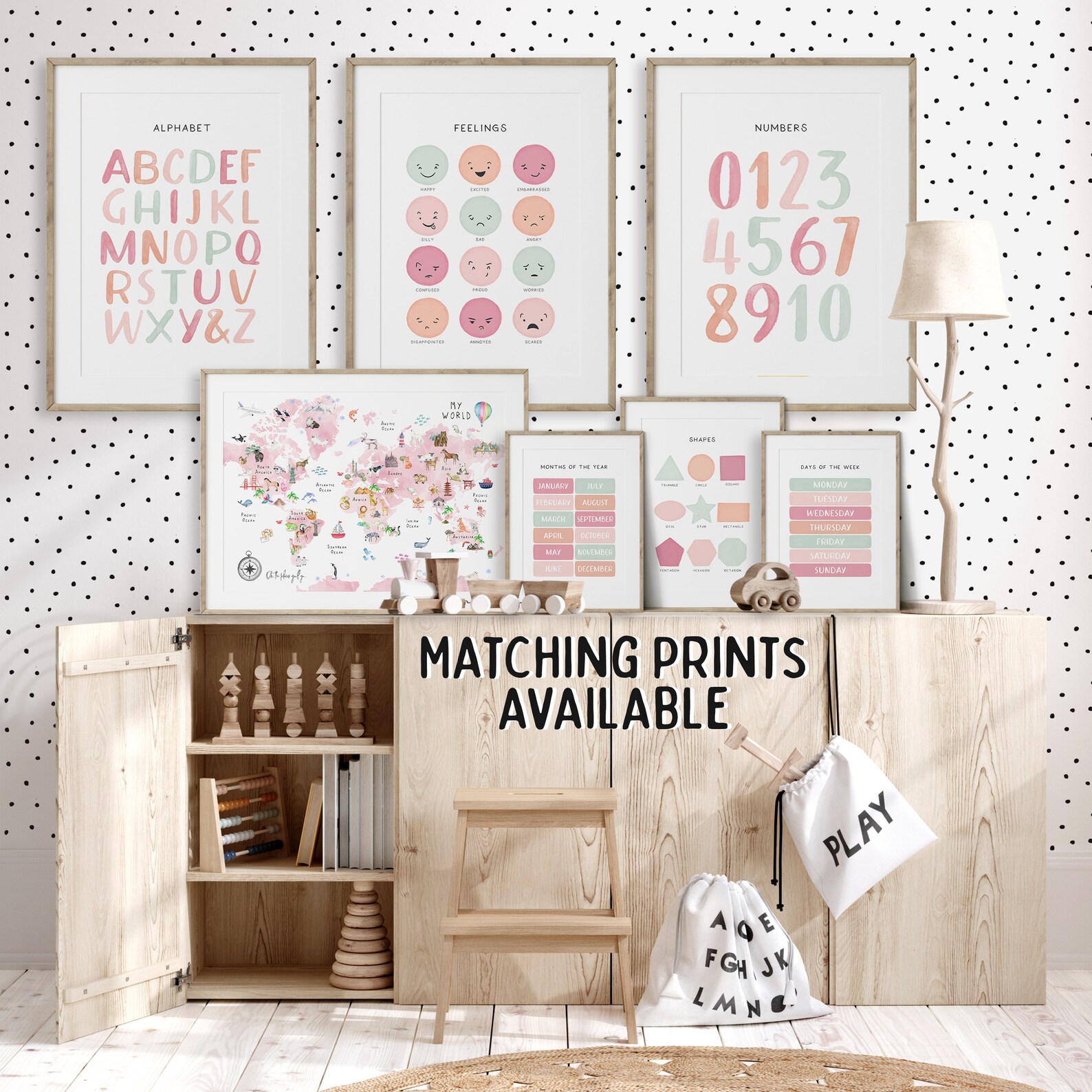 Pastel Educational Posters Preschool Classroom Poster Set Etsy