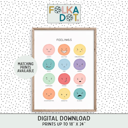 Preschool Emotions &amp; Feelings Classroom Posters Montessori - Etsy