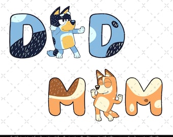 Dad Mum couple Png, Bluey Mom Png, Bluey Dad PNG, Bluey Family Png, Bluey PNG, Bluey Mum PNG, Bluey Fathers Day Png, Bluey Mothers Day Png