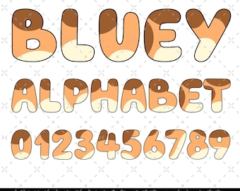 Alfabeto de Bluey Naranja PNG, Familia de Bluey PNG, Archivos de calcomanías, Pegatina de vinilo, Imagen de coche, Papá de Bluey PNG, Mamá de Bluey PNG, Amigos de Bluey, Bingo de Bluey