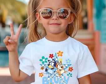 Cute Spring Bluey Dog PNG, Bluey Birthday Png, Bluey Dog Png, Birthday Cartoon Png Bundle, Birthday Magical Sublimation, Birthday Party Png
