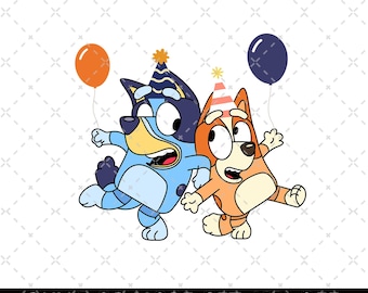 Bluey Birthday SVG PNG, My Birthday Png, Birthday Party Png, Birthday Gifts Png, Happy Birthday Png, Birthday Family Matching, Bluey Number