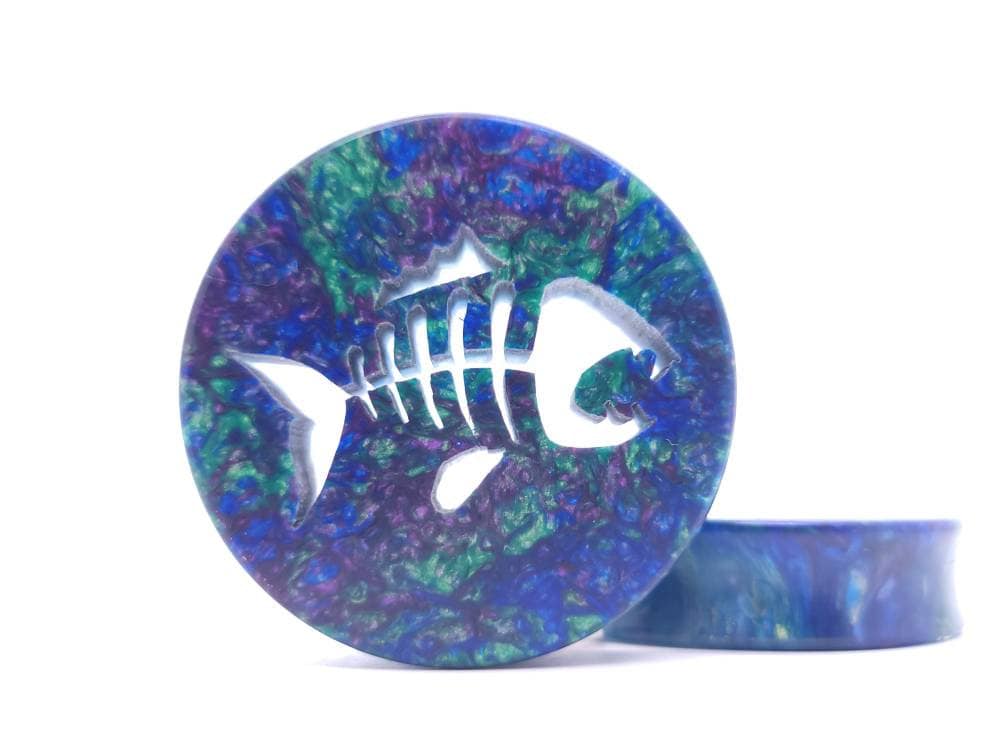52mm 2 Handmade Epoxy Resin Fishbone Cut Out Double Etsy