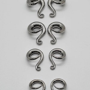 DIY Earring Hanger Weights Earring Hooks. Earring Jewelry Making Supplies Hooks Tunnels Plugs 316l Stainless Steel 6g, 2g, 0g, 00g image 4