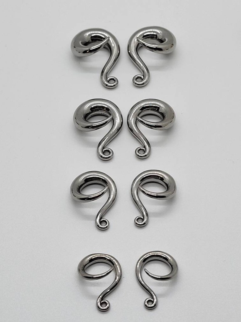 DIY Earring Hanger Weights Earring Hooks. Earring Jewelry Making Supplies Hooks Tunnels Plugs 316l Stainless Steel 6g, 2g, 0g, 00g image 4