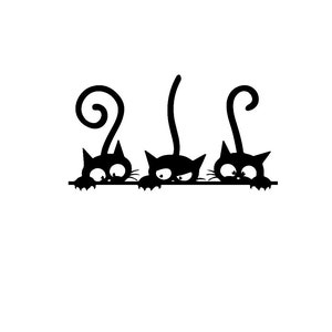 Vinyl Decal - Laptop Sticker Funny Cats Cat sticker cat decal  Car Decal / Laptop Decal / Sticker