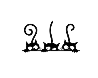 Vinyl Decal - Laptop Sticker Funny Cats Cat sticker cat decal  Car Decal / Laptop Decal / Stickerphone decal