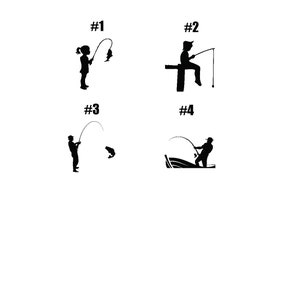 Vinyl Decal - Fish Fishing laptop sticker laptop decal book decal car decal fishing kids fishing boy and fishing girl