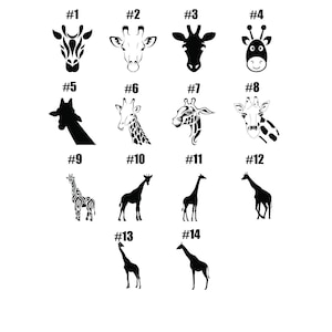 Vinyl Decal - Giraffe laptop sticker laptop decal book decal car decal Car Decal / Laptop Decal / Sticker