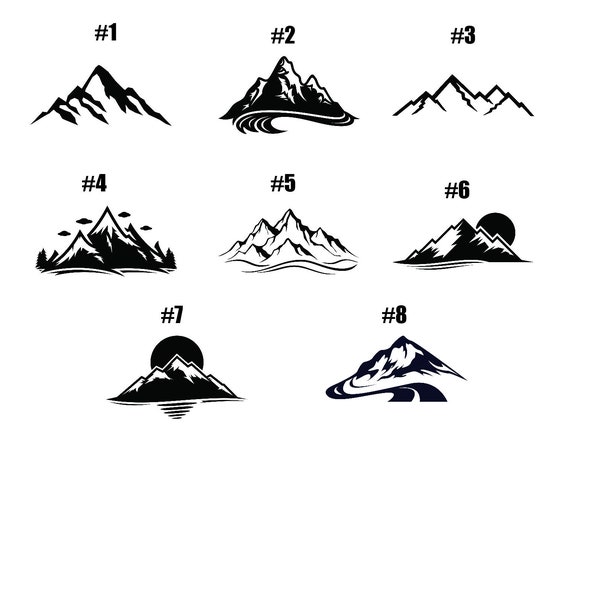 Vinyl Decal - Mountain laptop sticker laptop decal book decal car decal snow covered mountain