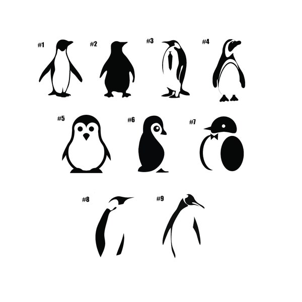 Vinyl Decal - Penguin laptop sticker laptop decal book decal car decal Car Decal / Laptop Decal / Sticker