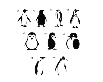 Vinyl Decal - Penguin laptop sticker laptop decal book decal car decal Car Decal / Laptop Decal / Sticker