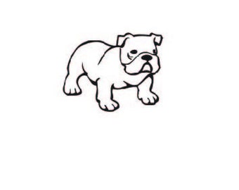Vinyl Decal - English Bulldog  laptop sticker laptop decal book decal car decal Dog bulldog bully bullie bull dog