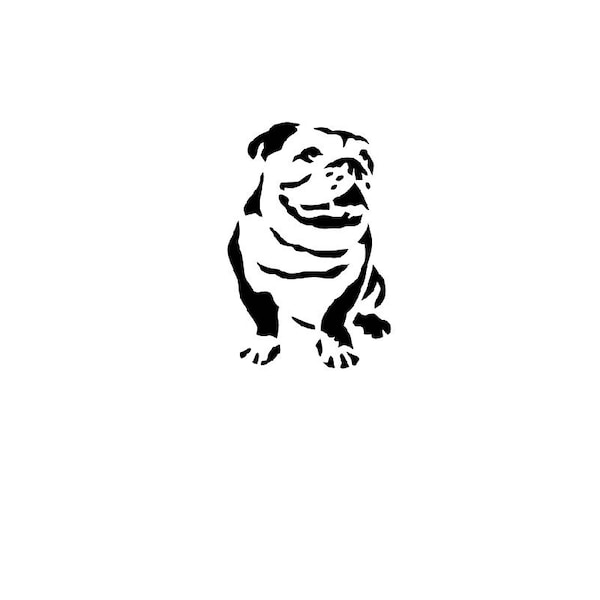 Vinyl Decal - English Bulldog Laptop Sticker Laptop Decal Book Decal Car Decal Dog Bulldog Bully Bullie Bull Dog