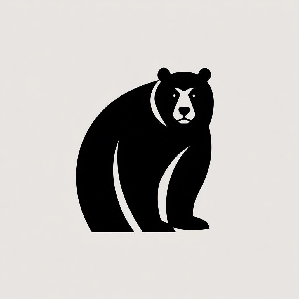 California Polar Bear Vinyl Decal – Black Outdoor Sticker For Car Or Wall (Oracal 651)