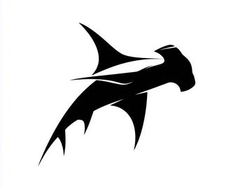 Vinyl Decal - Hammerhead Shark laptop sticker laptop decal book decal car decal Car Decal / Laptop Decal / Sticker