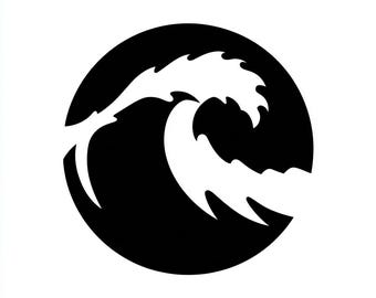 Vinyl sticker - Ocean Waves laptop sticker laptop sticker boek sticker auto sticker auto sticker / laptop sticker / sticker