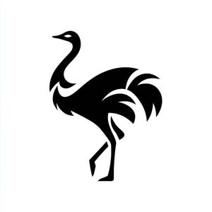 Vinyl Decal - Ostrich laptop sticker laptop decal book decal car decal Ostrich