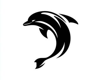 Vinyl Decal - Dolphin laptop sticker laptop decal book decal car decal Car Decal / Laptop Decal / Sticker