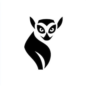 Vinyl Decal - Lemur -  laptop sticker laptop decal book decal car decal  Car Decal / Laptop Decal / Sticker