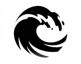 Vinyl sticker - Ocean Waves laptop sticker laptop sticker boek sticker auto sticker auto sticker / laptop sticker / sticker